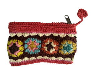 Red Cotton Thread Coin Purse.