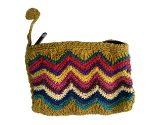 Yellow Cotton Thread Coin Purse.