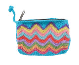 Blue Cotton Thread Coin Purse.