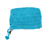 Blue Cotton Thread Coin Purse.