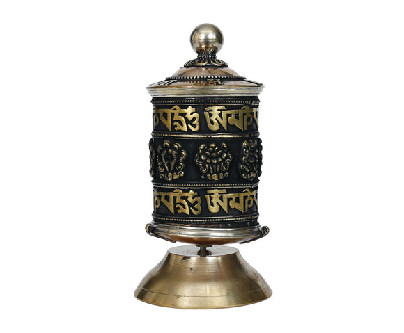 Tibetan Table Top Prayer Wheel.