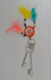 Orange Mini Key chain Dream Catcher.