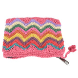 Pink Cotton Thread Coin Purse.