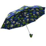 Womens/Ladies colorful Bubble Pattern Strong & Durable Automatic Open folding umbrella-(3617A-Blue)