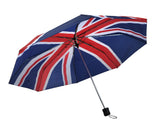 Folding umbrella with printed Union Jack. Light & easy to carry -(UK01)