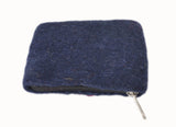 Felt Blue With Flower Attached Coin Purse.