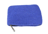 Felt Blue With Flower & Leaves Coin Purse.