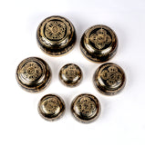 Tibetan Set of 7 Buddha Eye Printed Meditation Singing Bowl