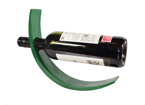 Lacquered wood WINE BOTTLE holder Stylish & elegant (dark green)