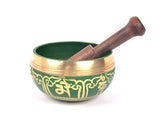 Tibetan Meditation Singing Bowl with Craved Om Mani Padme