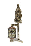 Table Top Prayer Wheel With Sitting Buddha.