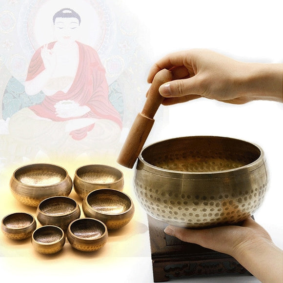 Tibetan Buddhism Singing Bowl Hand Hammered Yoga Copper Chakra Meditation Gift Relax Soothing Sound  Meditation Specialists