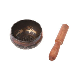 Tibetan Singing Bowl Buddhism Hand Hammered Yoga Copper Chakra Meditation Gift 8cm