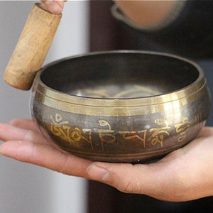 Decorative-wall-dishes Decorative Yoga Singing Bowl Home Decoration Tibetan Bowl Home Decoration Wall Dishes Hammered Meditation