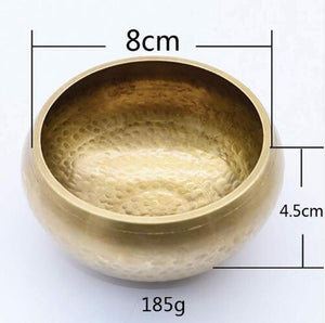 Tibetan Meditation Handmade Singing Bowl Tibetan Buddhist Brass Singing Bowl Sounds Bell For Yoga Healing Spiritual Gifts GU26