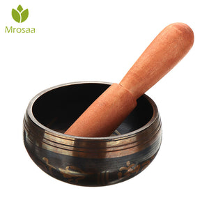 Mrosaa Top quality 8cm-17.5cm Buddhism Tibetan Hand Singing Bowl Copper Bowls fornasetti Handmade Home Decoration Yoga bowl