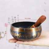 Tibetan Bowl Sing Bowl Nepalese Buddhist Tibetan Chanting Yoga Meditation Bowl Buddhist Sound Therapy Bowl Copper Religion Carft